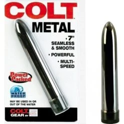 Colt Vibromasseur Métal 18 X 2.5 Cm - Dildoshop