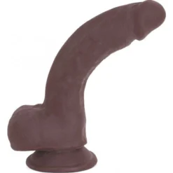 Cox Dildo Articulé Ventouse Marron Brun 19.50 X 3.50 Cm