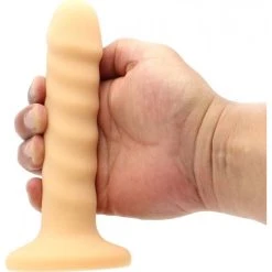 Cox Dildo Flesh Ventouse Silicone L 17.5 Ø 3.8 Cm