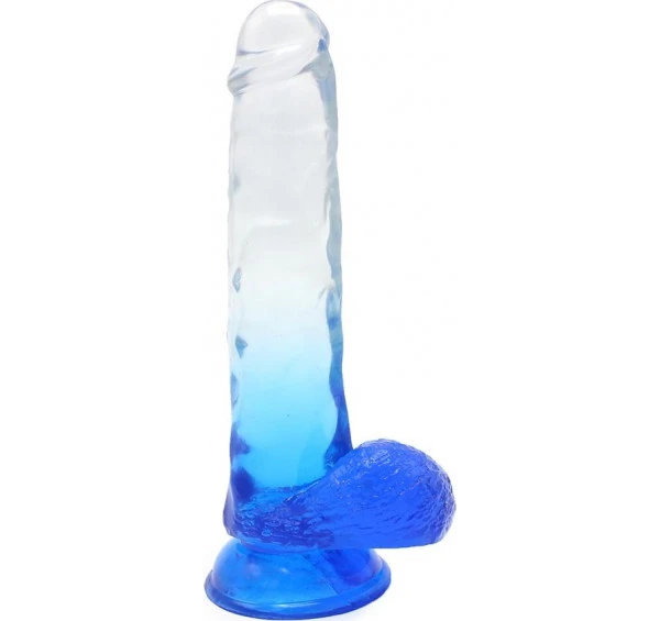 Cox Dildo Transparent Bleu Ventouse L 21 Ø 4.2 Cm 1 Cox Dildo Transparent Bleu Ventouse L 21 Ø 4.2 Cm