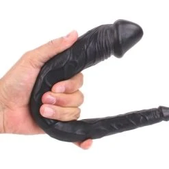 COX DOUBLE DILDO ASYMETRIQUE BLACK