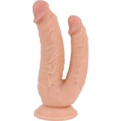 Cox Double Dildo Ventouse Flesh 19 X 4.3 Cm