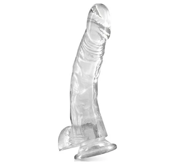 Dildo Pure Jelly Ventouse Translucide 22 Cm X 3.5 Cm