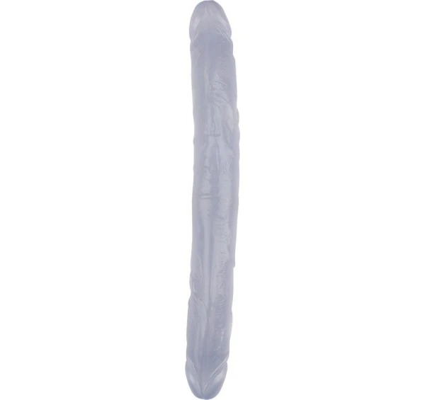 DOUBLE GODE HI-RUBBER CLEAR 31.5 X 3.5 Cm - Dildoshop