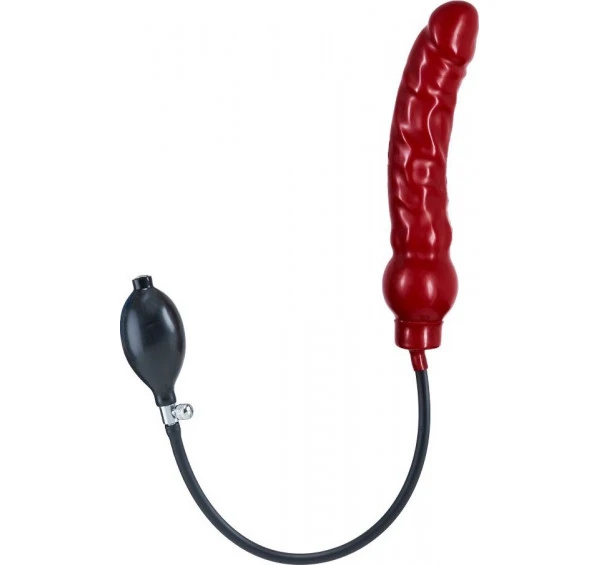 Gode Gonflable Xlarge En Latex Rouge 23 X 5 Cm