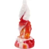 Little Monster Dildo Plug Stimulant L 18 Ø 5.5 Cm Silicone Blanc Rouge