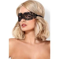 Masque Sensuel Guipure-Dentelle Noir A710