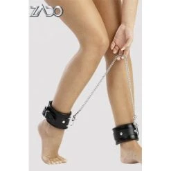 Menottes Chevilles Cuir Rembourrées - Dildoshop
