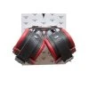 Menottes Cuir Poignets Noir/Rouge - Dildoshop