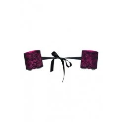 Menottes Sensuelles Roses Et Dentelle Noire Roseberry Cuffs
