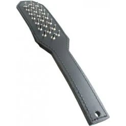 Tapette Cuir Avec Picots Métalliques Arrondis - Dildoshop