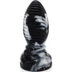 Plug Anal Stimulant Black & White L 17 Ø 7 Cm Silicone